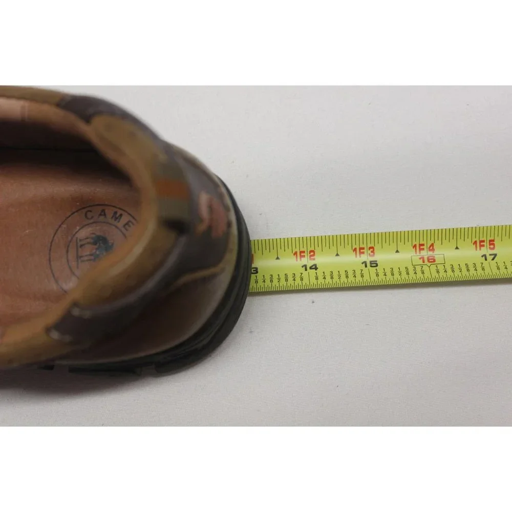 Camel Crown men's khaki leather comfort walking loafers slip‎ on shoes 13